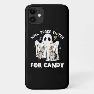 will trade sister for candy cute halloween ghost Case-Mate iPhone case