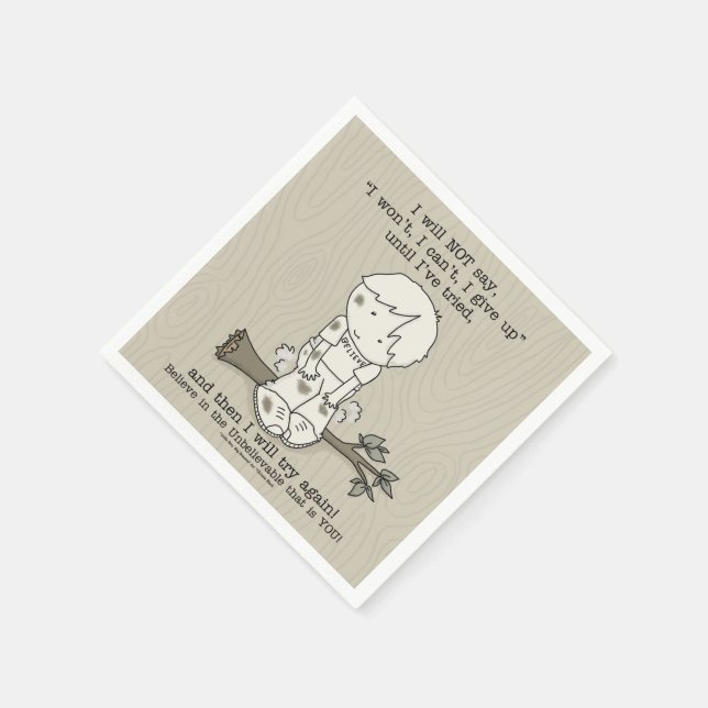 Will Try Again Napkin (Corner)