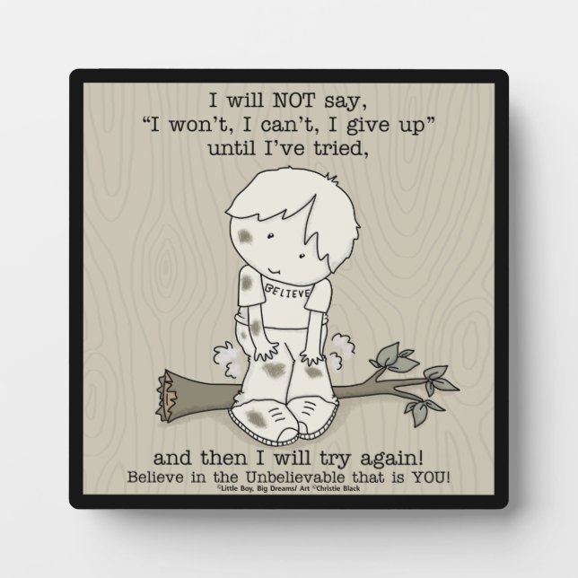 Will Try Again Plaque (Front)