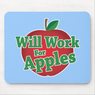 Will Work for Apples Mouse Pad