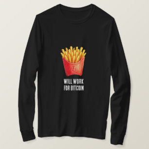 Will Work For Bitcoin (Black) T-Shirt