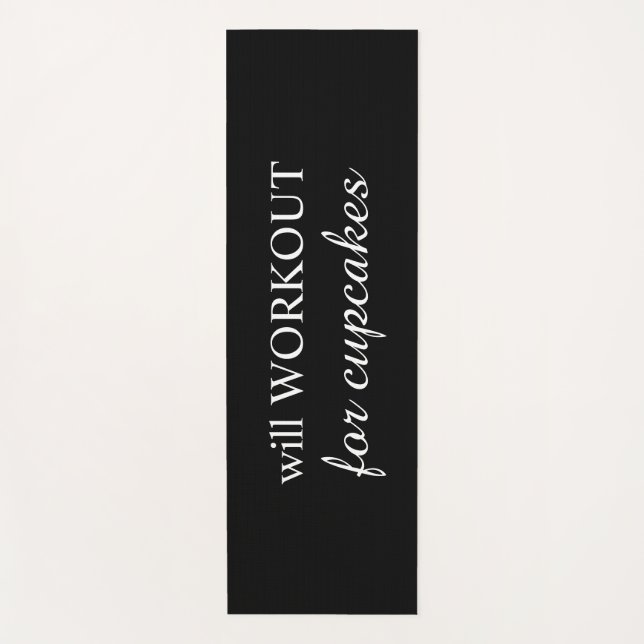 Will WORKOUT for Cupcakes Yoga Mat (Front)