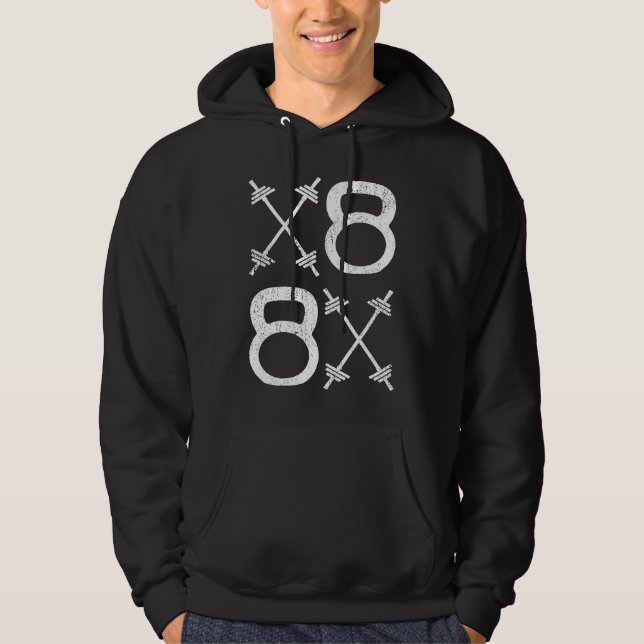 Will Workout For Donuts Sprinkles Retro Hoodie (Front)
