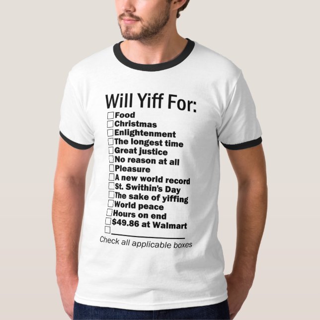 WILL YIFF FOR t-shirt (Front)