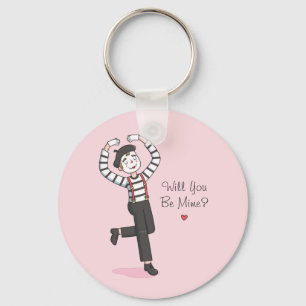 Will You Be Mime, Funny Love Confession Key Ring