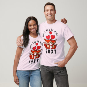 Will You Be Mine Foxy - Fox Lover Valentine Day T-Shirt
