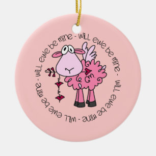 Will You Be Mine Valentine Ceramic Tree Decoration