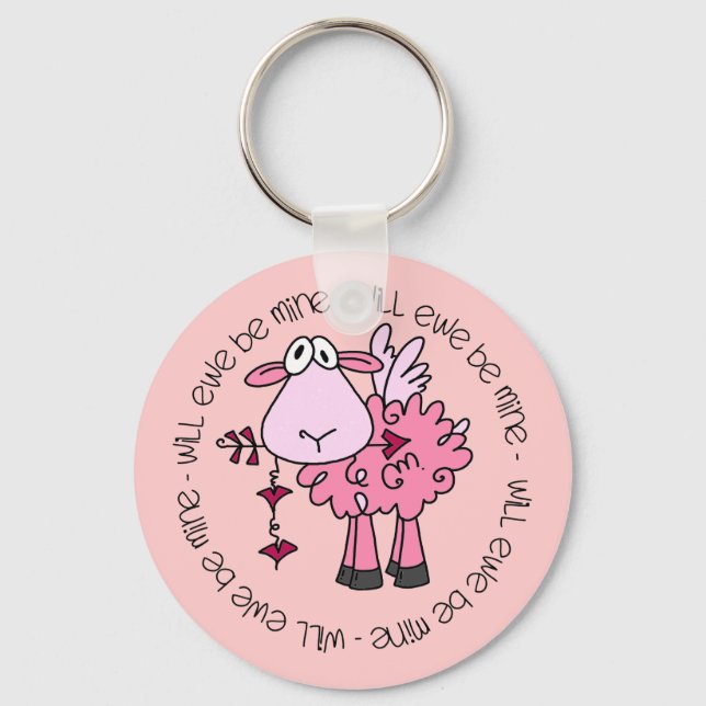 Will You Be Mine Valentine Key Ring (Front)