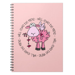 Will You Be Mine Valentine Spiral Notebook
