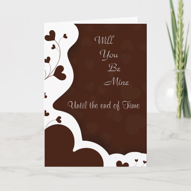 Will You Be Mine Valentine's Day Greeting Card (Front)