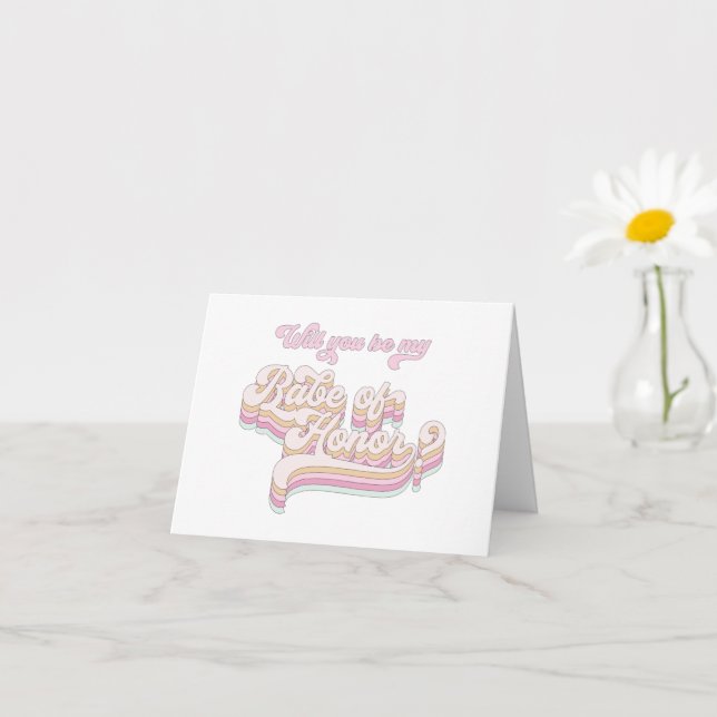 Will you be my babe of honour, bridal proposal card (Small Plant)