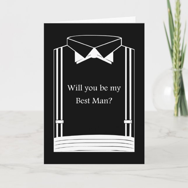 Will you be my Best Man? Best Man request. Invitation (Front)