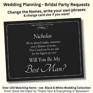 Will You Be My Best Man? Black White Infinity