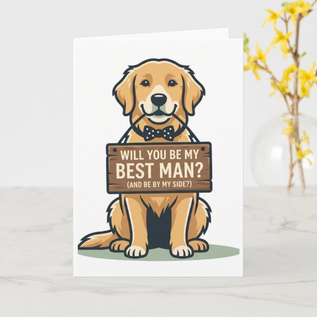 Will You Be My Best Man? Card (Yellow Flower)