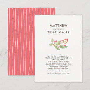 Will you be my Best Man? Custom Invitation