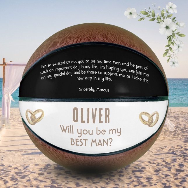 Will you be my Best Man Custom Name  Basketball (Creator Uploaded)