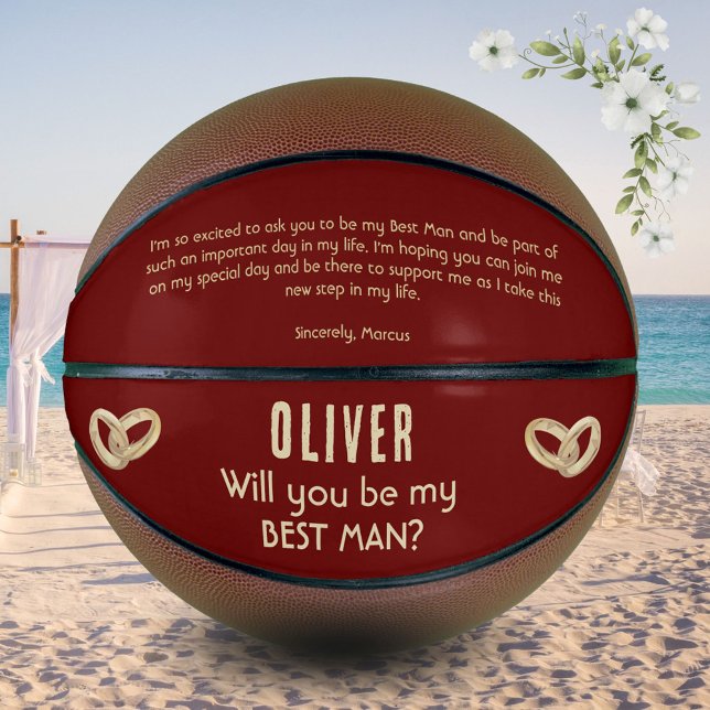 Will you be my Best Man Custom Name  Basketball (Creator Uploaded)