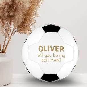 Will you be my Best Man Custom Name Football Soccer Ball