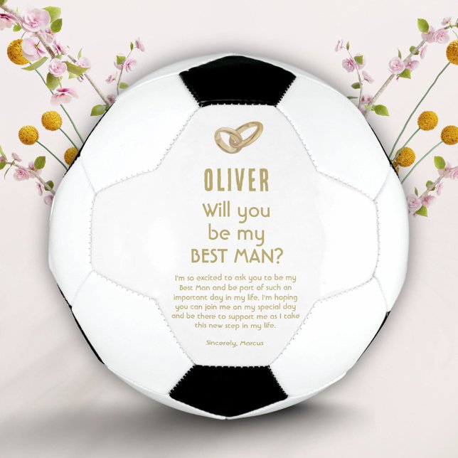 Will you be my Best Man Custom Name Soccer Ball (Creator Uploaded)