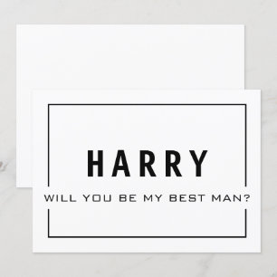 Will You Be My Best Man? Elegant Groomsman Invite