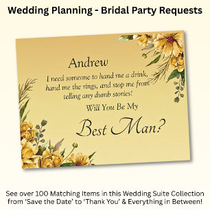 Will You Be My Best Man? Golden Yellow
