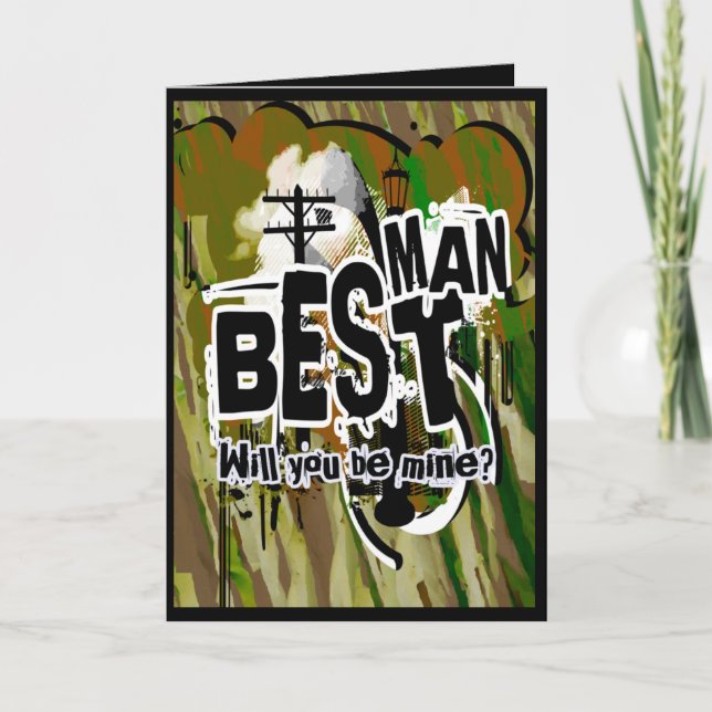 Will you be my best man? Grooms request cards (Front)