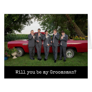 Will You Be My Best Man   Groomsman Photo Card