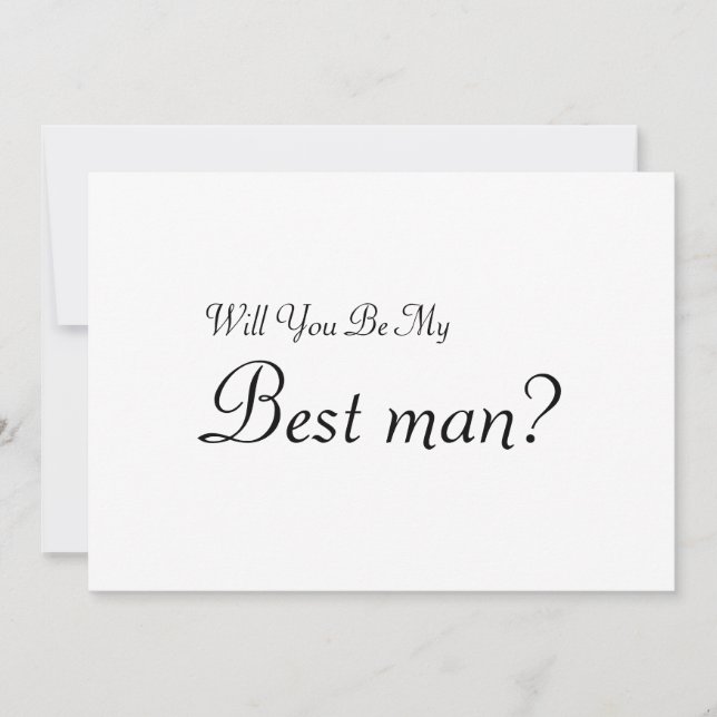 Will You Be My Best man Invitation (Front)
