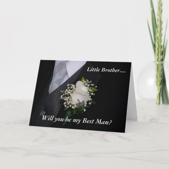 Will You Be My Best Man Little Brother Invitation (Front)