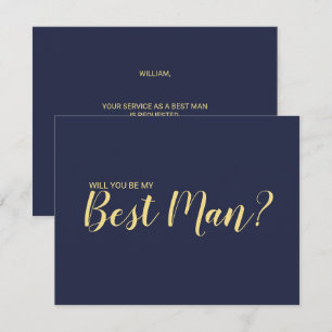 Will You Be My Best Man? Modern Proposal Card