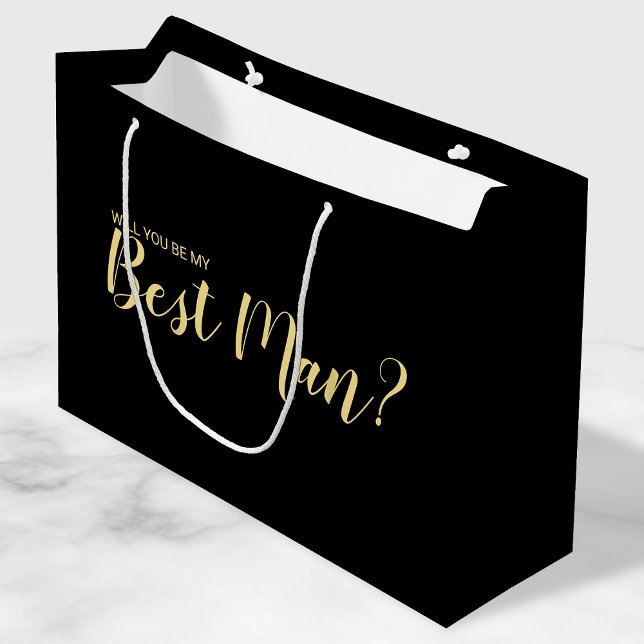 Will You Be My Best Man? Modern Proposal Large Gift Bag (Creator Uploaded)