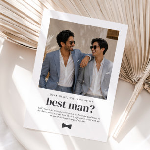 Will You Be My Best Man Photo Proposal Invitation