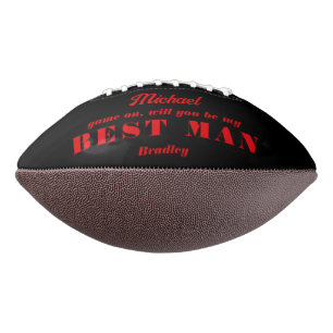 Will You Be My BEST MAN Wedding Personalised Name Football