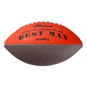 Will You Be My BEST MAN Wedding Personalised Name Football