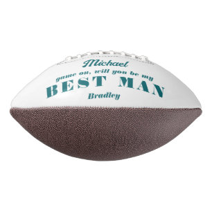 Will You Be My BEST MAN Wedding Personalised Name Football