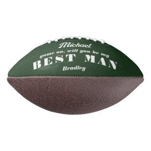 Will You Be My BEST MAN Wedding Personalised Name Football