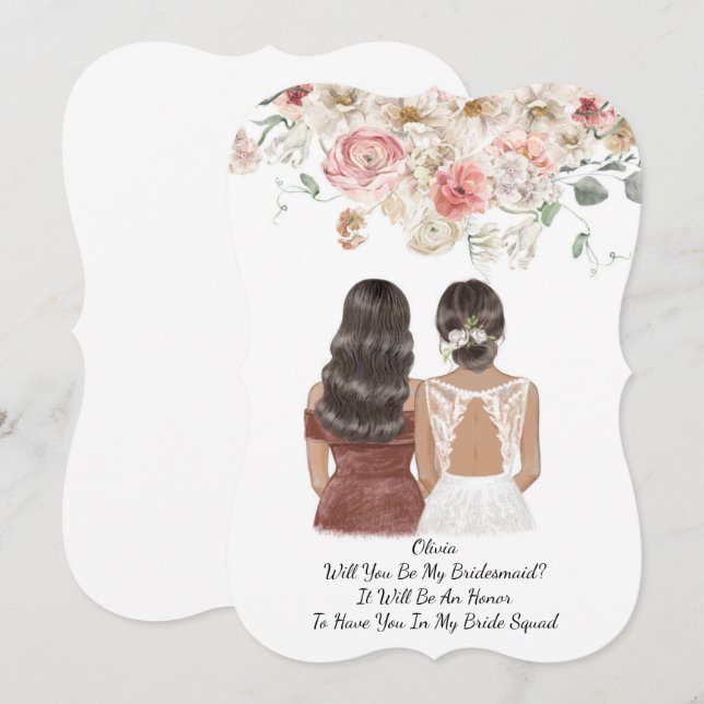 WILL YOU BE MY BRIDEMAID PROPOSAL SAVE THE DATE (Front/Back)