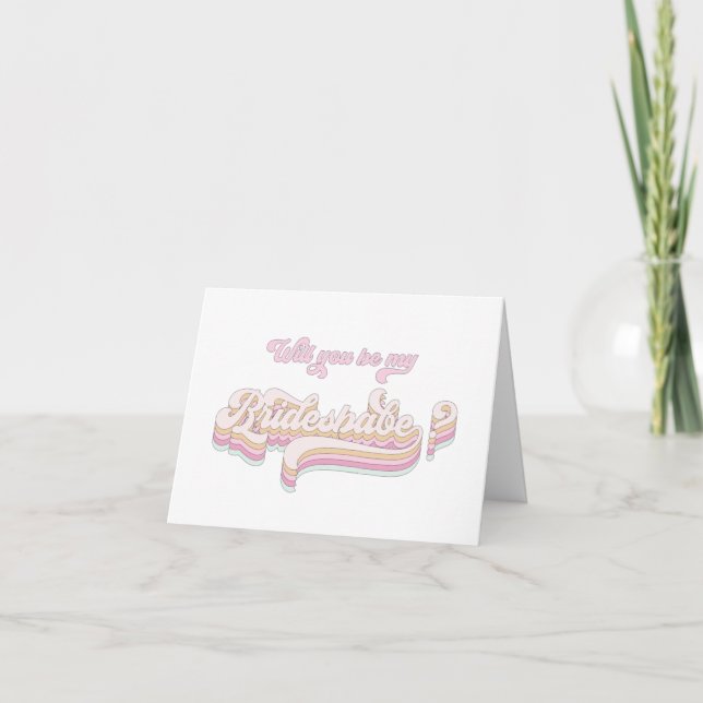 Will you be my bridesbabe, bridesmaid proposal card (Front)