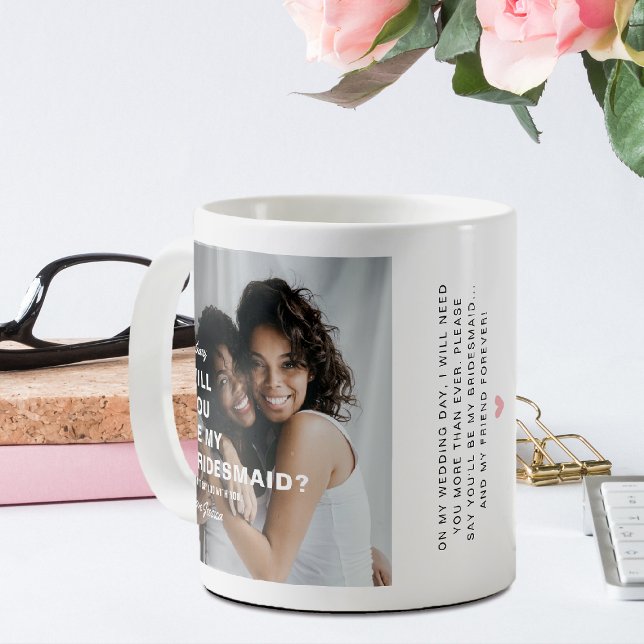 Will You Be My Bridesmaid? 2 Photo Coffee Mug (Creator Uploaded)