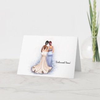 Will you be my Bridesmaid? African-American Bride) Card