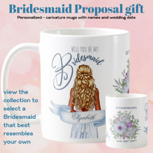 Will You Be My BRIDESMAID Blonde Hair Proposal Nam Coffee Mug