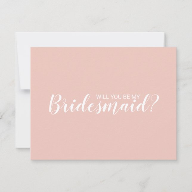 Will You Be My Bridesmaid? Bridal Party Proposal Invitation (Front)