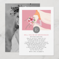 Will you be my Bridesmaid? Bride Silhouette Photo