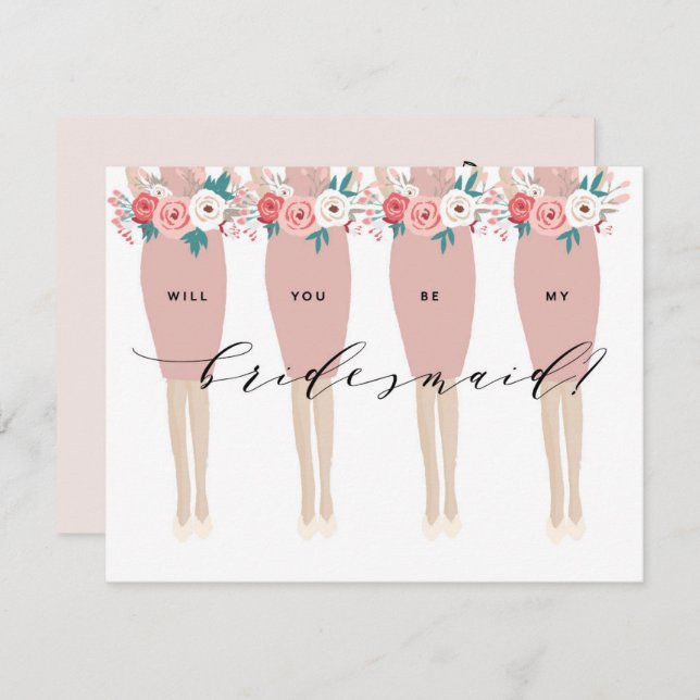Will You Be My Bridesmaid? | Bridesmaid Card (Front/Back)