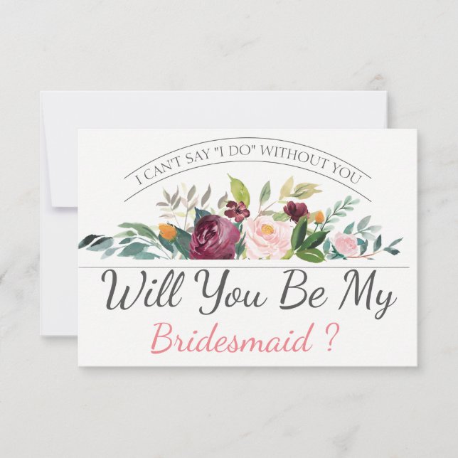 Will You Be My Bridesmaid | Bridesmaid Card (Front)