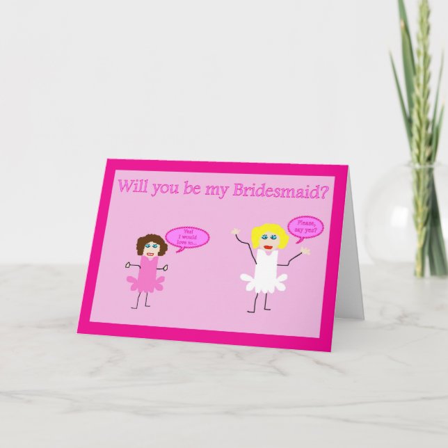 Will you be my Bridesmaid? Bridesmaid request. Invitation (Front)