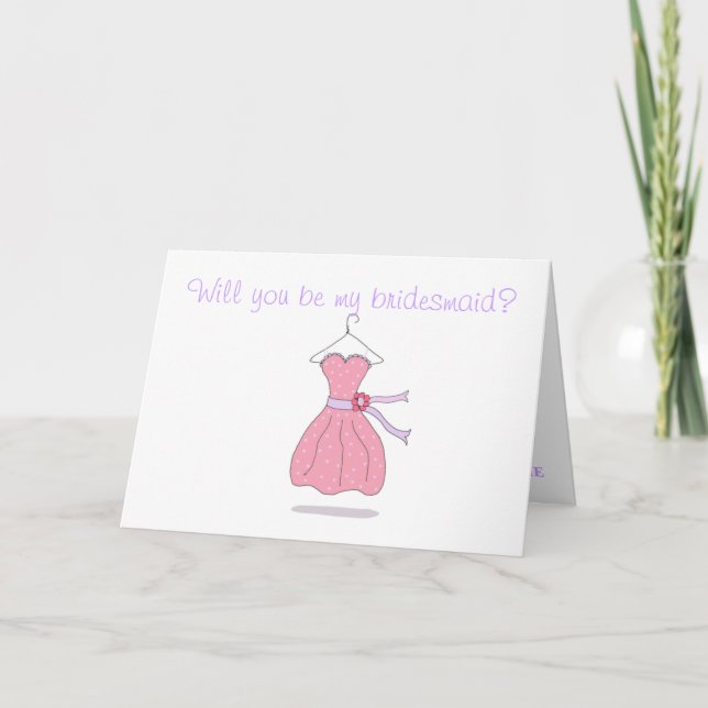 Will you be my bridesmaid card (Front)