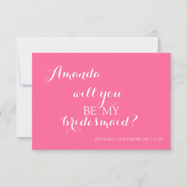 Will You Be My Bridesmaid Card (Front)
