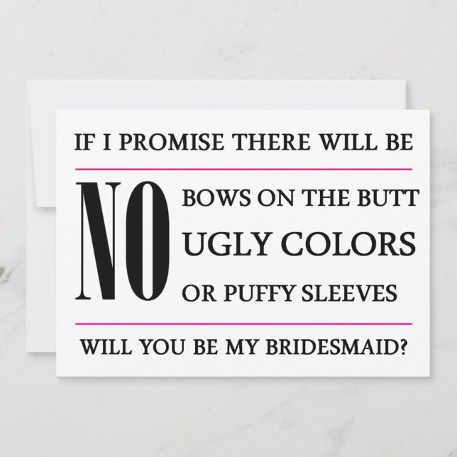 Will You Be My Bridesmaid Card (Front)