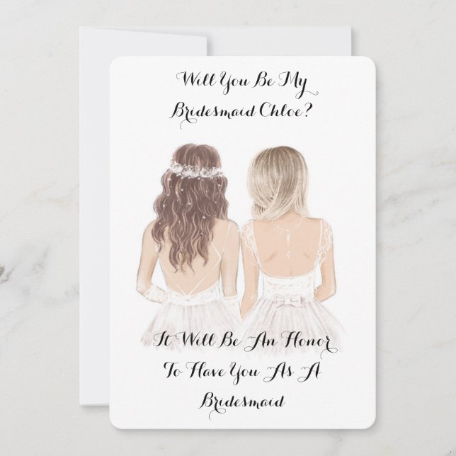 WILL YOU BE MY BRIDESMAID CARD (Front)